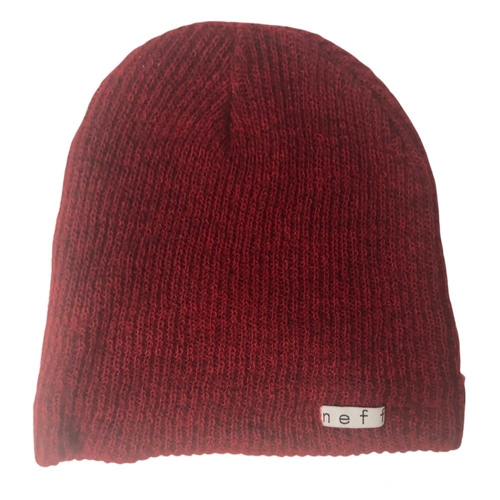 Neff Red Burgundy Ribbed‎ Beanie Fall Winter Hat